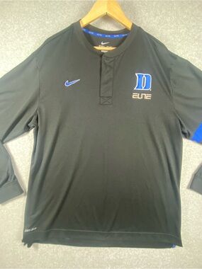 Nike Elite Duke Blue NCAA Dri-Fit Basketball Shirt Men’s Size XL Long Sleeve